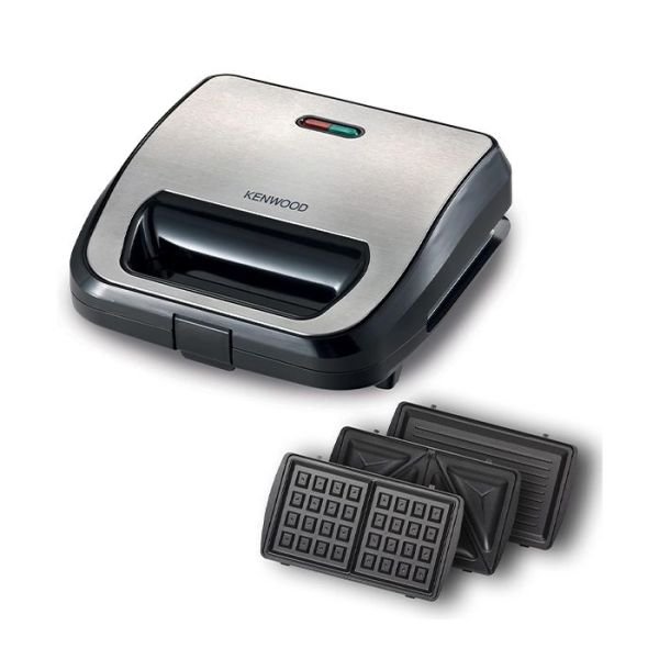 كينوود ماكينة صنع الساندويتش والوافل 3 × 1 ، لون اسود، موديل SMM02