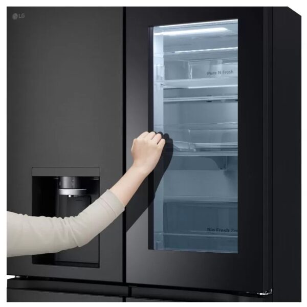 LG Refrigerator Instaview Multi Door Smart Inverter 508 Liters Door Cooling Black GC-X22FFQRB - Image 6