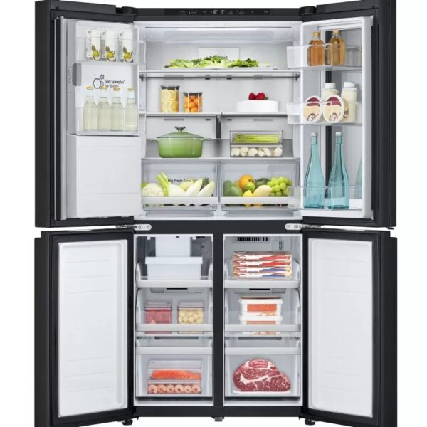 LG Refrigerator Instaview Multi Door Smart Inverter 508 Liters Door Cooling Black GC-X22FFQRB - Image 3