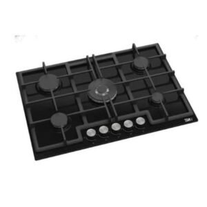 Teva built-in gas hob, 90 cm, black glass - ED045