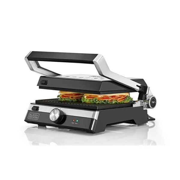 ⁦Black & Decker Health Grill 2000 Watt Silver*Black CG2000⁩ - الصورة ⁦2⁩