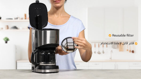 ⁦Kenwood Up To 6 Cup Coffee Machine 550W Black/Silver Cmm05.000Bm⁩ - الصورة ⁦7⁩