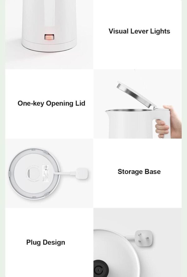 Xiaomi Mi Electric Kettle 2, 1.7 Liter, 1800 Watt - White - Image 7