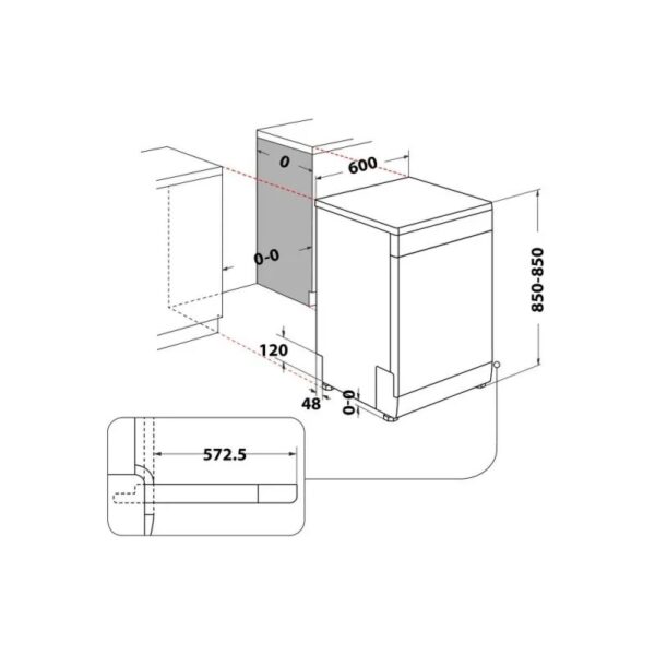 Ariston Dishwasher 15 Persons 10 Programs Inox LFP 5P31 WLT X - Image 5