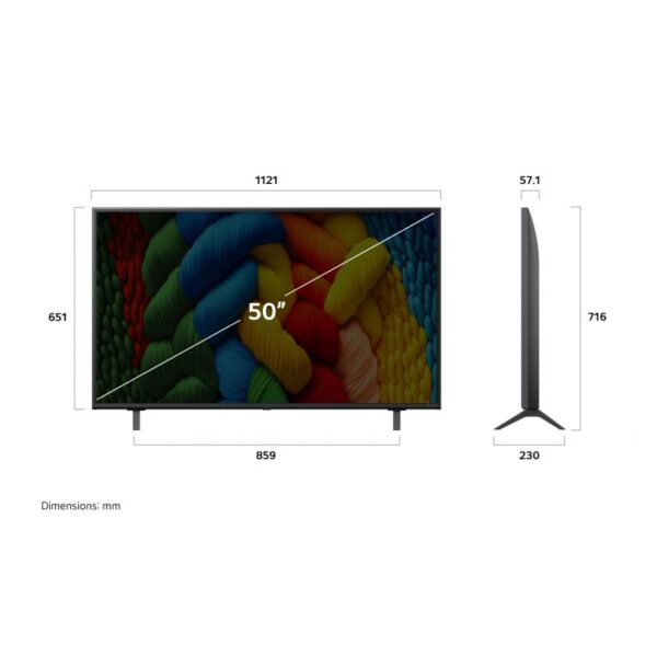 LG 50 inch NanoCell AI NANO80 4K Smart TV AI Magic remote HDR10 webOS25 50NANO80A6A - Image 2