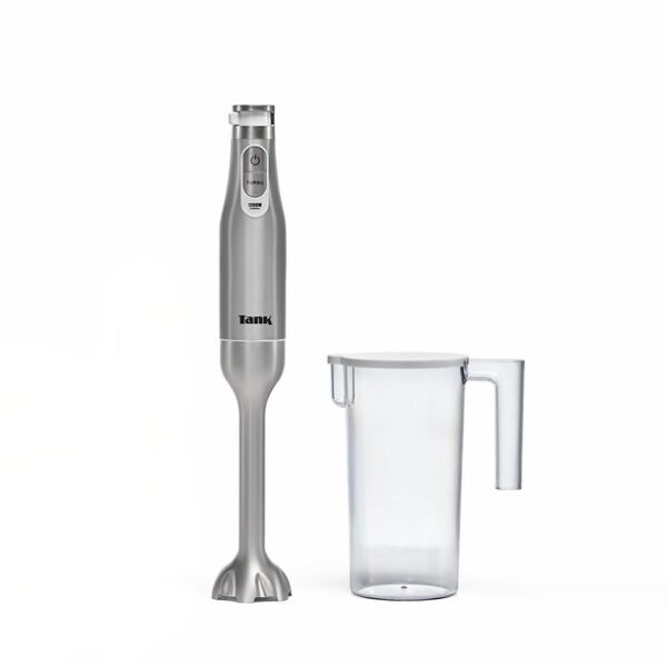 Tank Hand Blender with 600ml BPA Free Beaker, with 6 Speed Control + Turbo, 1200 Watts, White, CM-6004, 2 Year warranty