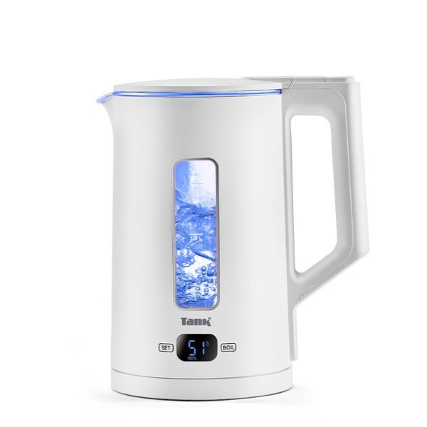 Tank Safe Touch Glass Digital Kettle, 1.5L Capacity, 1500 Watts, Silver Frame, DG-2338-ES - 2 Year Warranty