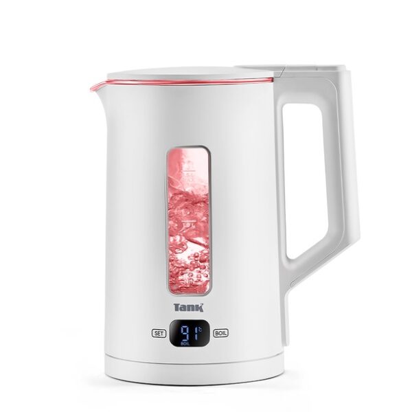 Tank Safe Touch Glass Digital Kettle, 1.5L Capacity, 1500 Watts, Rose Gold Frame, DG-2338-ES - 2 Year Warranty