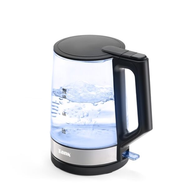 ⁦Tank Glass Kettle, 1.7L Capacity, 1850 Watts, Black, KG-2318 - 2 Year Warranty⁩ - الصورة ⁦3⁩