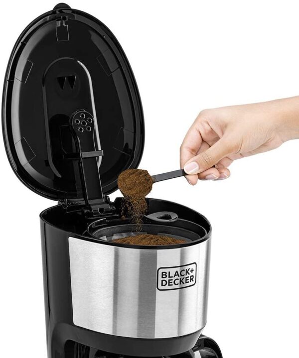 ⁦Black & Decker DCM750S-B5 American Coffee Maker, 750 Watt - Black Silver⁩ - الصورة ⁦3⁩