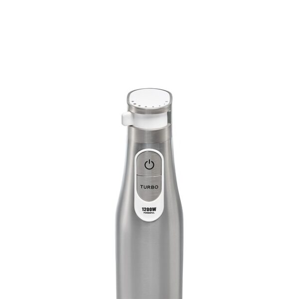 Tank Hand Blender with 600ml BPA Free Beaker & 500ml Chopper & Whisk, 6 Speed Control + Turbo, 1200 Watts, White, CM-6004, 2 Year warranty - Image 2
