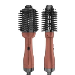Rush Brush V2 Pro Hair Straightener Brush, 1300 Watt - Rose Gold