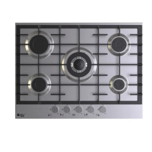 purity Gas Hob, 5 Burners, Heavy Duty Grids, 70 Cm, Stainless steel - HPT713S
