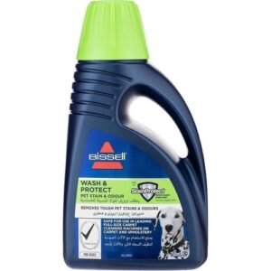 Bissell Wash & Protect Carpet Pet Stain & Odour Cleaning Formula – Eliminates Tough Pet Stains, Neutralizes Odours, Safe for Carpets & Upholstery, Fresh Scent