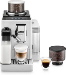 De'Longhi Rivelia EXAM440.55.W, Fully Automatic Coffee Maker with LatteCrema