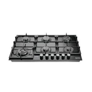HANS Built-In Gas Hob 90 cm 6 Cooking Zones Black BROGHO 9L4GWMGBGBSF