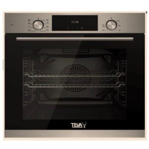 TEVA Built-In Gas Oven 60 cm 82 Litres With 2 Fan Gray QGSTL 75LT2