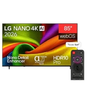LG NANO 85 inch 4K UHD AI NU85 Smart TV 2026