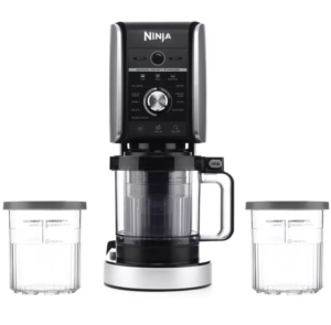 Ninja Creami Deluxe NC501ME فضي اللون مع الأكواب الثلاثة والأغطية