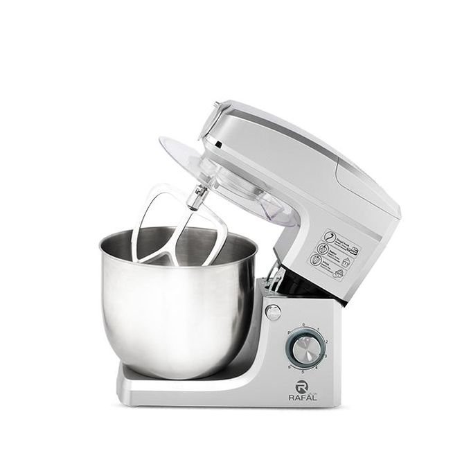 Rafal Stand mixer 7 Litre - 1800 Watt - Antibreak Lid Metalic Paint - Silver