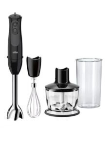 Braun MultiQuick 3 Hand Blender MQ3135 , With 11 Speeds, 500 ml Chopper , 900W, Black – International Warranty