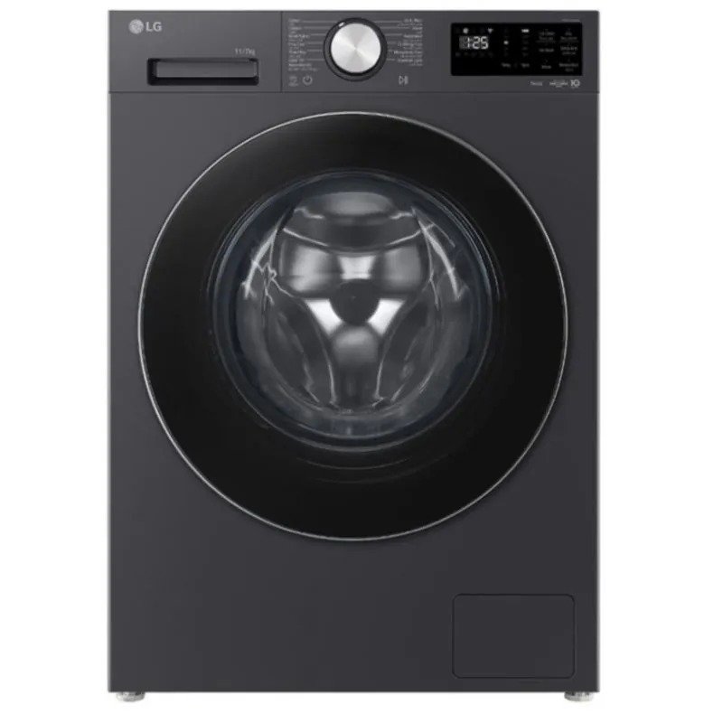 LG Front Load 11KG - 7KG Dryer 1400RPM, ThinQ (Wi-Fi) Dark Silver F4X5ERG24BN