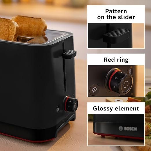 BOSCH Compact Toaster 950 W TAT3M123GB Black - Image 4