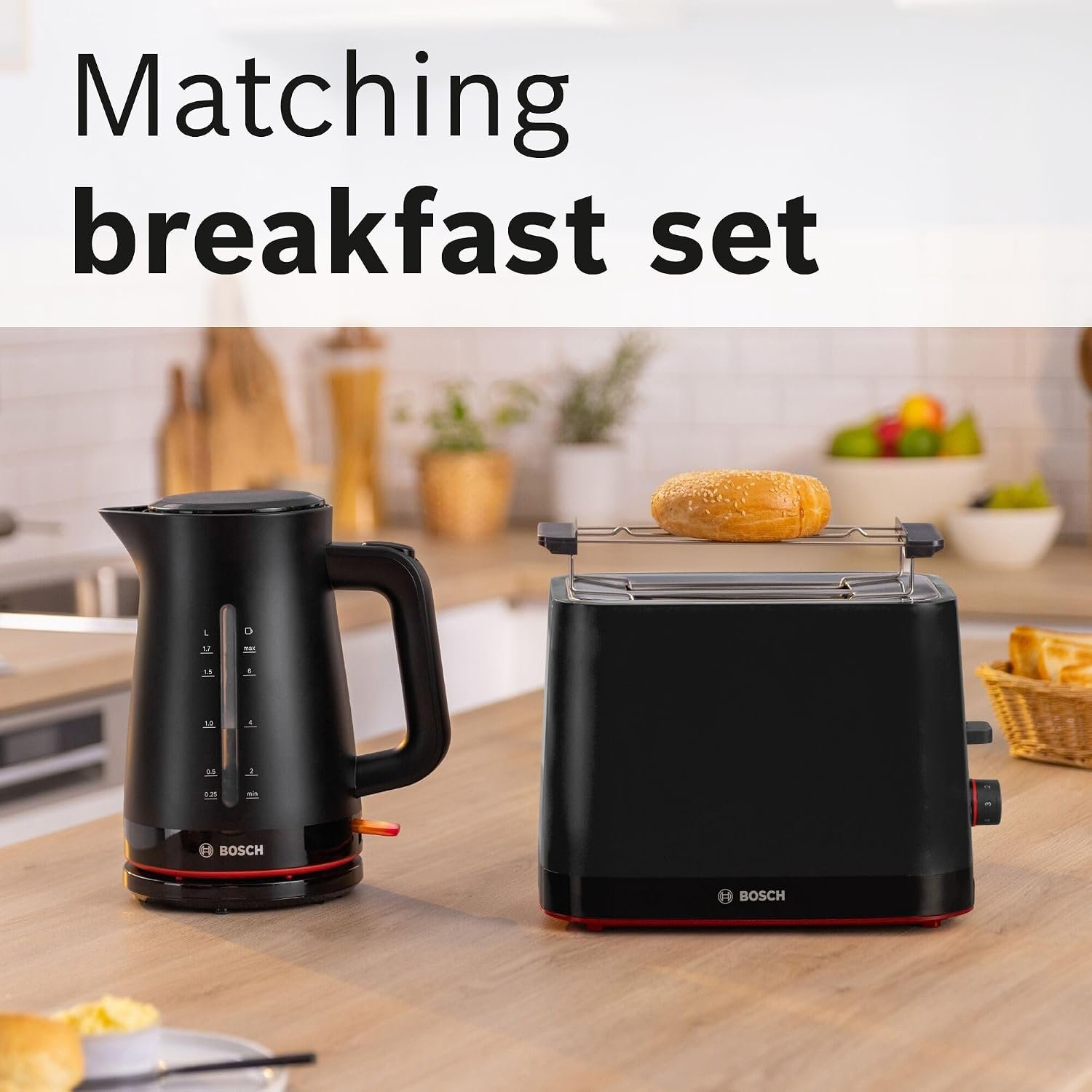 BOSCH Compact Toaster 950 W TAT3M123GB Black - Image 2