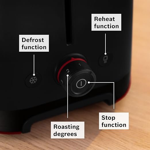 BOSCH Compact Toaster 950 W TAT3M123GB Black - Image 5